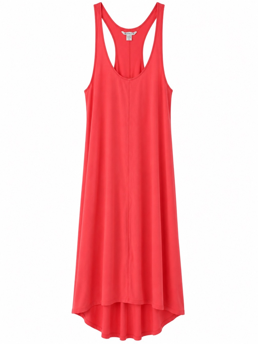 Athleta Presidio Traveler Maxi Dress Coral Size Large Sleeveless Pockets